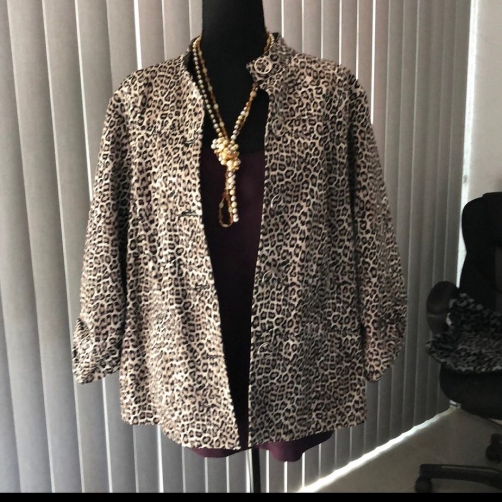 Chico's Animal Print Lightweight Jacket